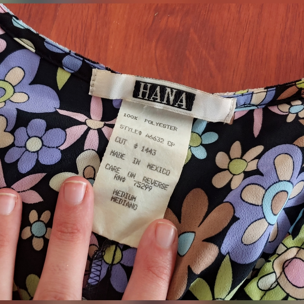RARE Vintage 90s Hana Floral Maxi Dress - Picture 4 of 11
